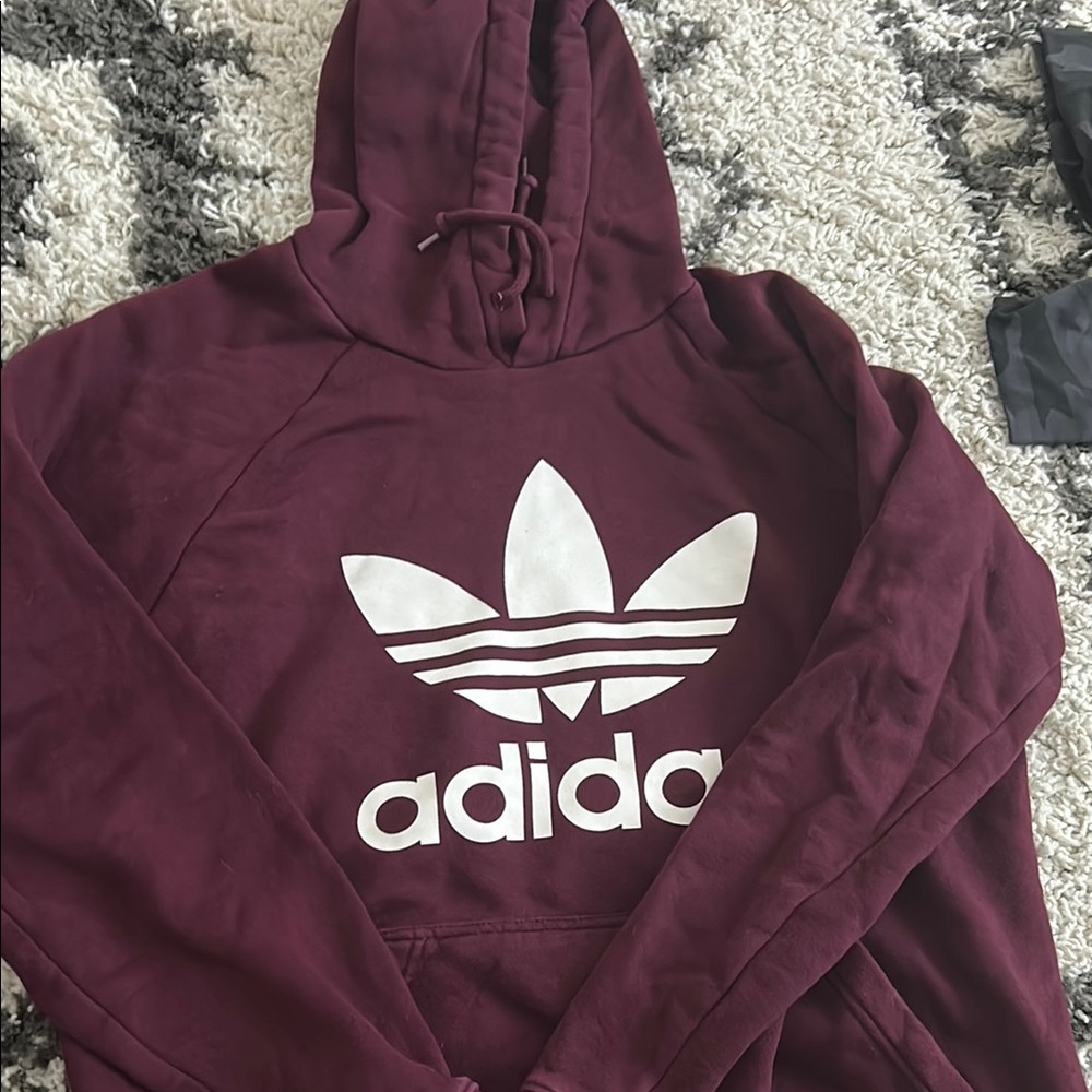 Adidas Burgundy Hoodie